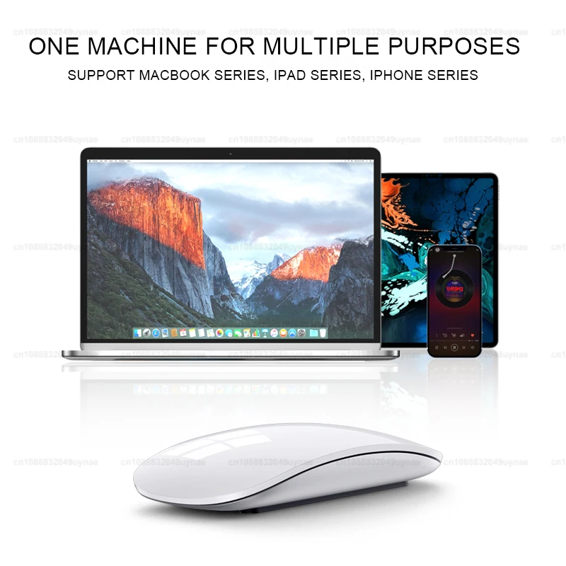 Para APPLE Original ratón mágico de superficie multitáctil para Macbook Pro Air Mini portátil tableta PC iPad Bluetooth 5,0 ratón inalámbrico - Imagen 6