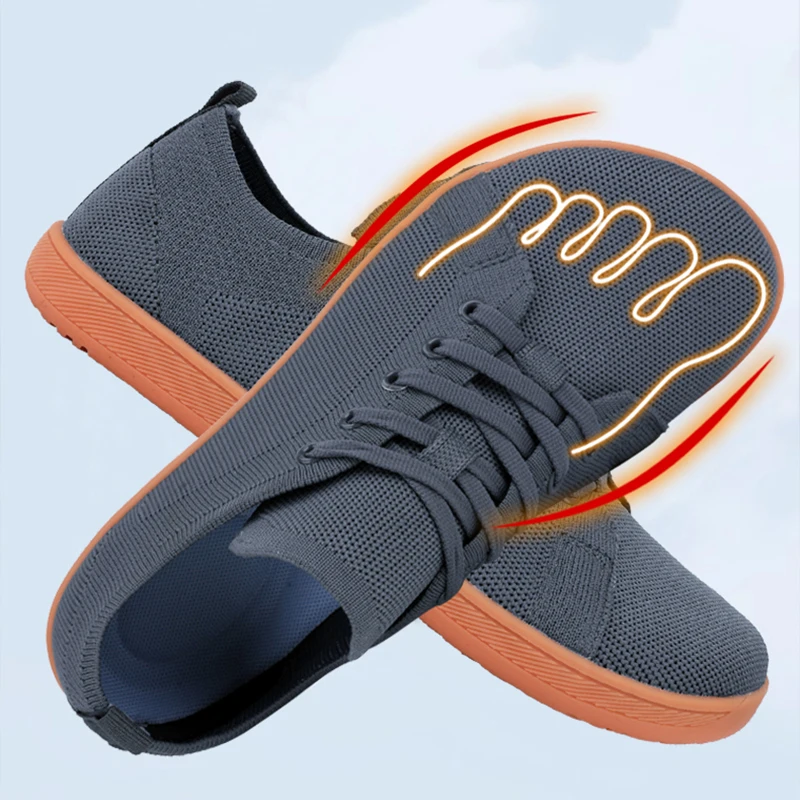 Zapatos descalzos con punta ancha para hombre y mujer, zapatillas minimalistas para caminar | Suela caída cero | Malla transpirable - Imagen 3